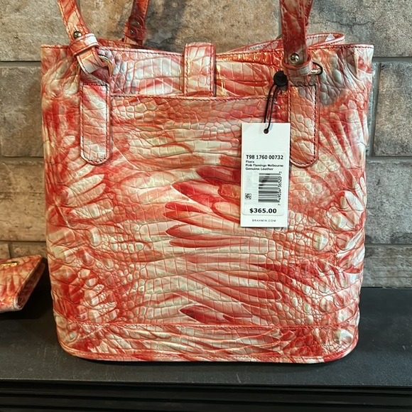 NWT Brahmin Fiora Flamingo SET tote and wallet - Picture 2 of 10